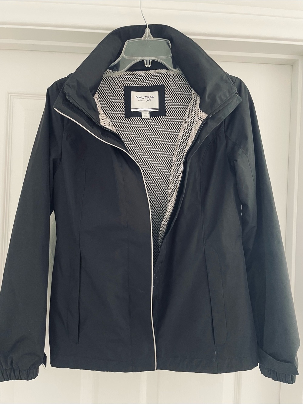 Nautica Black Lightweight Rain Jacket, Women’s S
